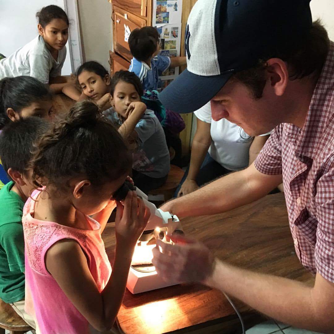 Matt Donovan working in Peace Corps